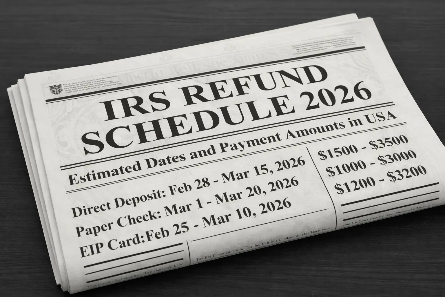 IRS Refund Dates 2026: Full Schedule, Payment Timeline